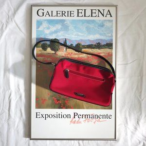 Guess red baguette bag